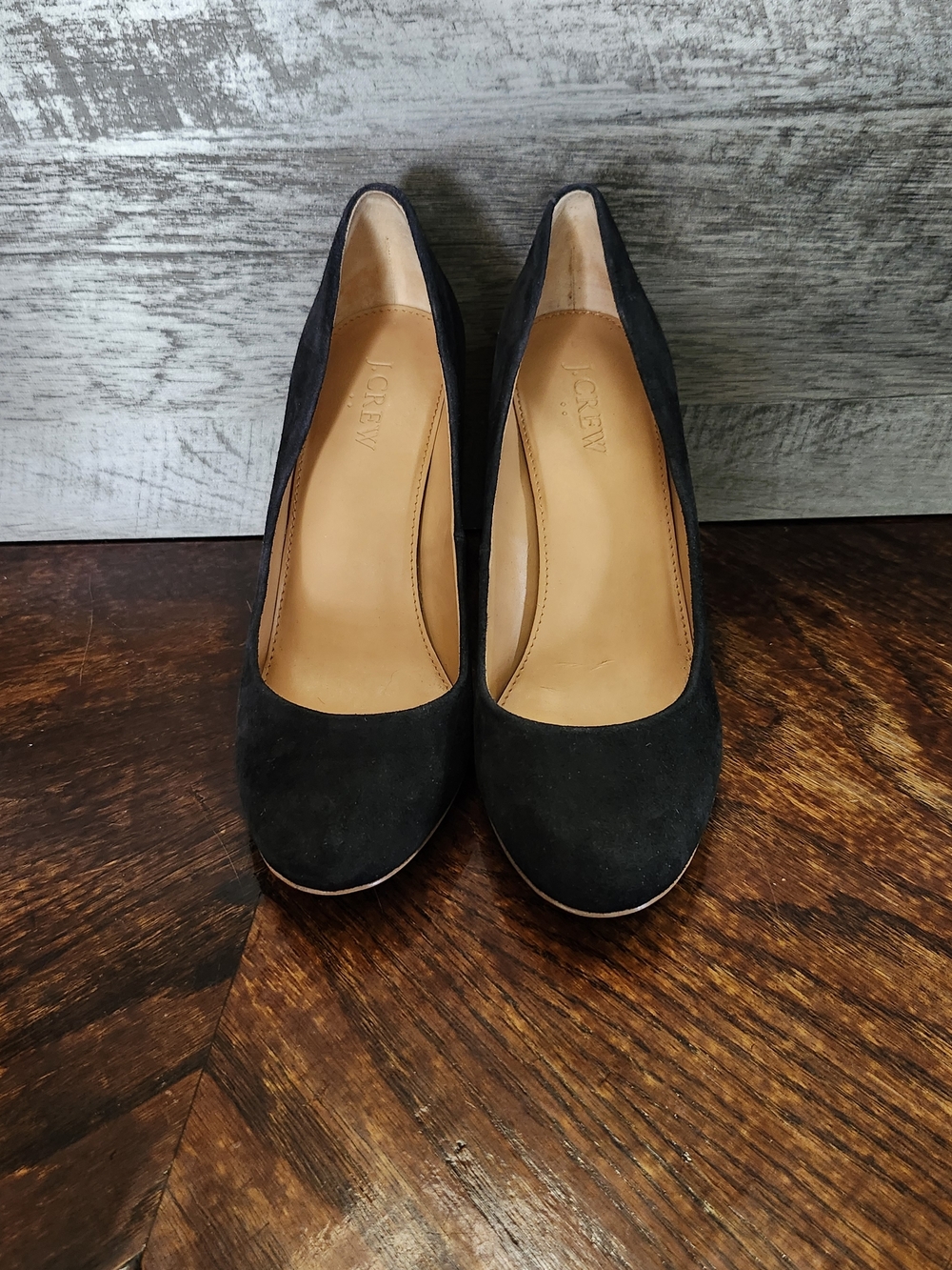 J. Crew Women's Black Suede Classic Pump. Sz 7.5 - Picture 1 of 8